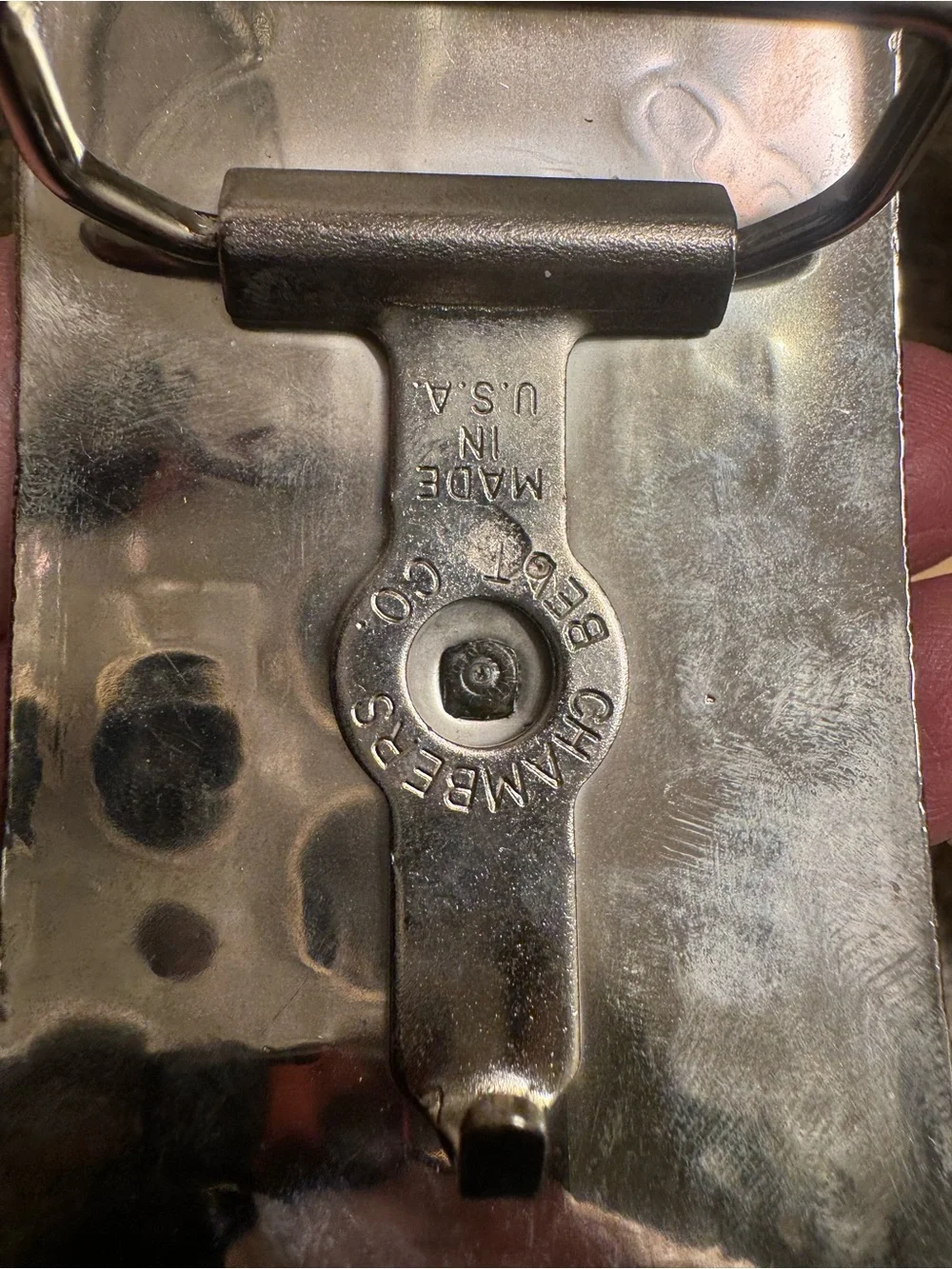 Chambers Western Silver Tone Wagon‎ Accent Decorative Belt Buckle